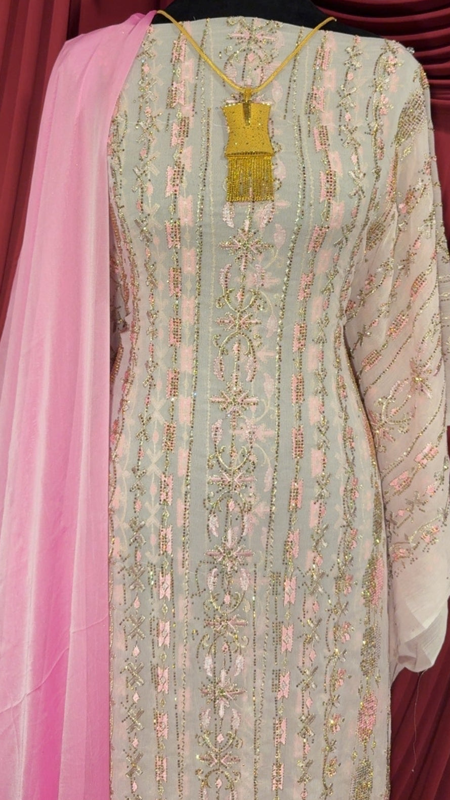 Complete Blush Pink Lace Set