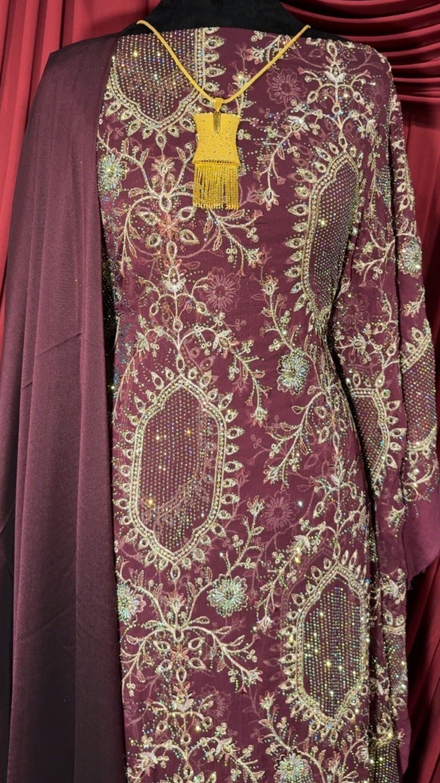 Complete Dark Purple Lace Set