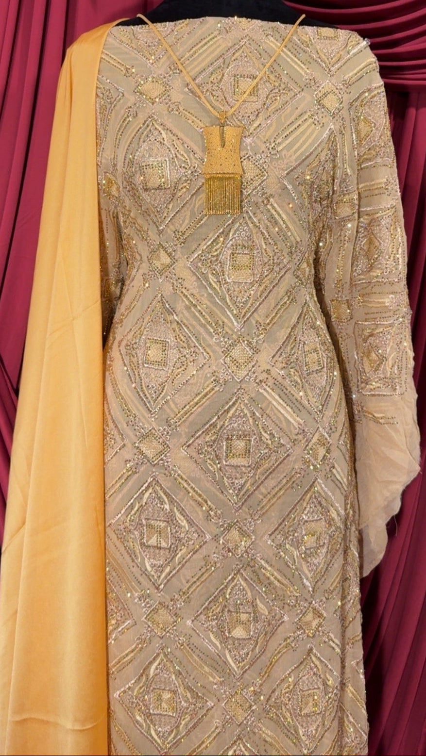 Complete Light Gold Lace Set